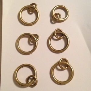 Pottery barn antique brass tone curtain rings